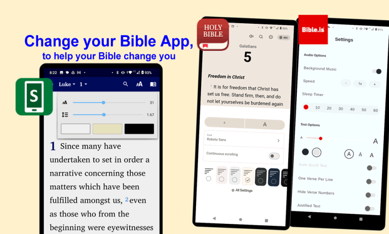 How customising your Bible App’s Text and Audio may aid understanding